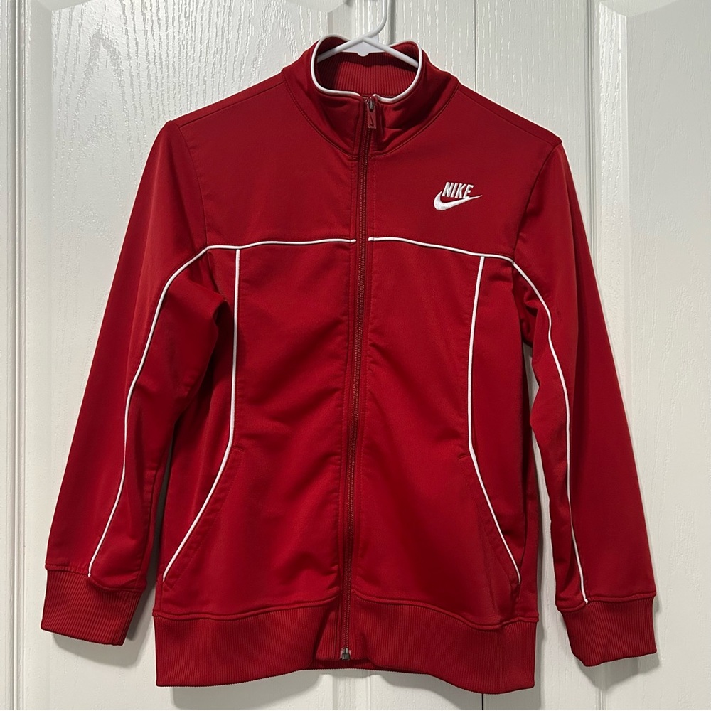 Nike Red Track Jacket Girls Boys M (10-12)